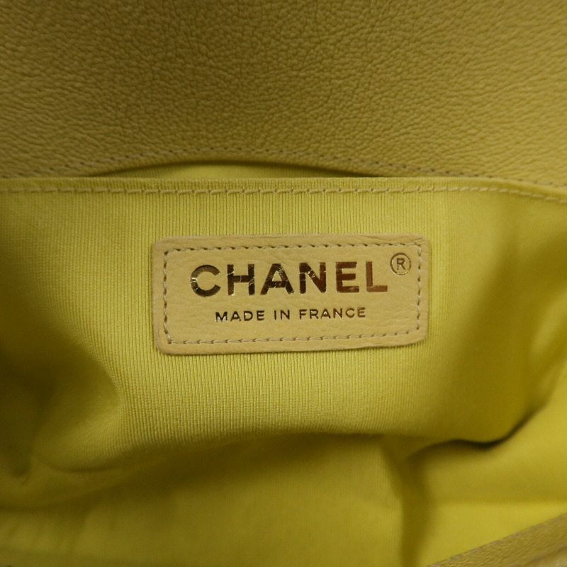 CHANEL 牛皮皮革Boy 20金扣鏈帶肩背袋-5