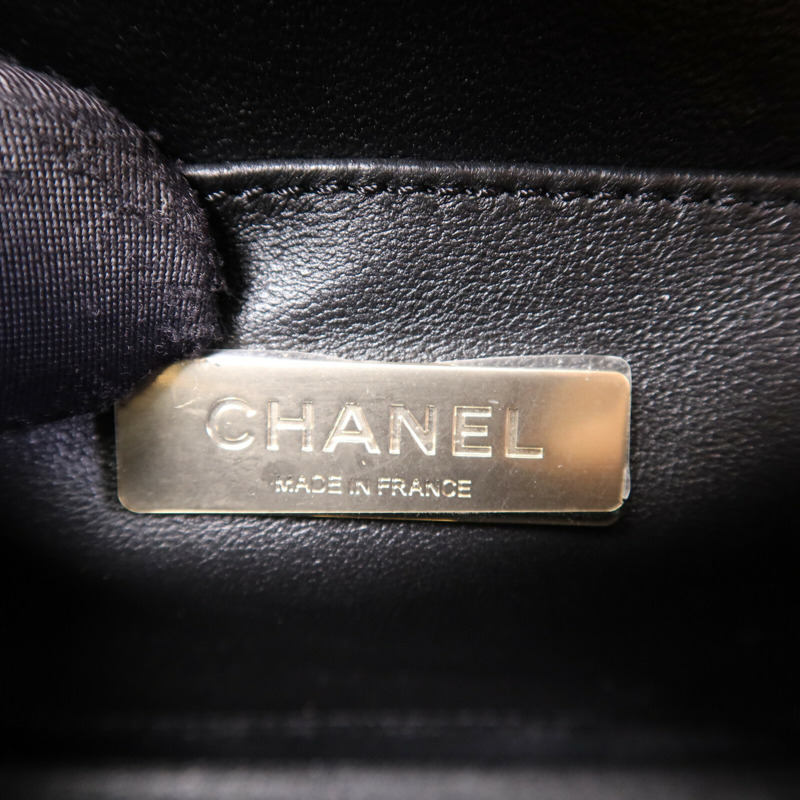 CHANEL 牛皮皮革Vanity Case金扣手挽肩背兩用袋-5