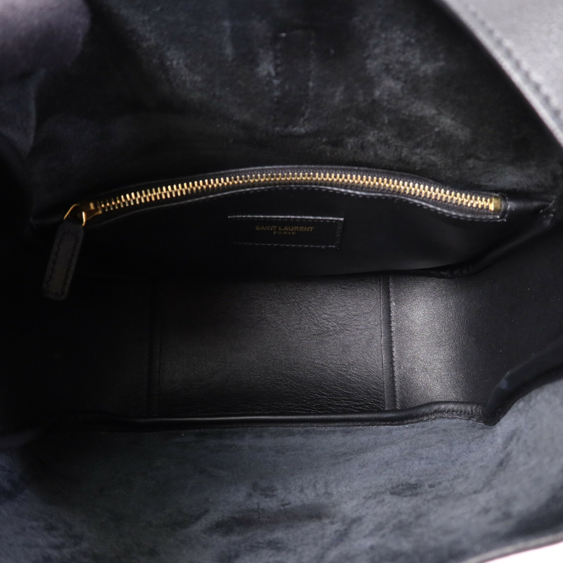 YVES SAINT LAURENT 牛皮皮革YSL LE5 Shoulder Bag金扣肩背袋-4