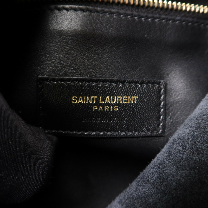 YVES SAINT LAURENT 牛皮皮革YSL LE5 Shoulder Bag金扣肩背袋-5