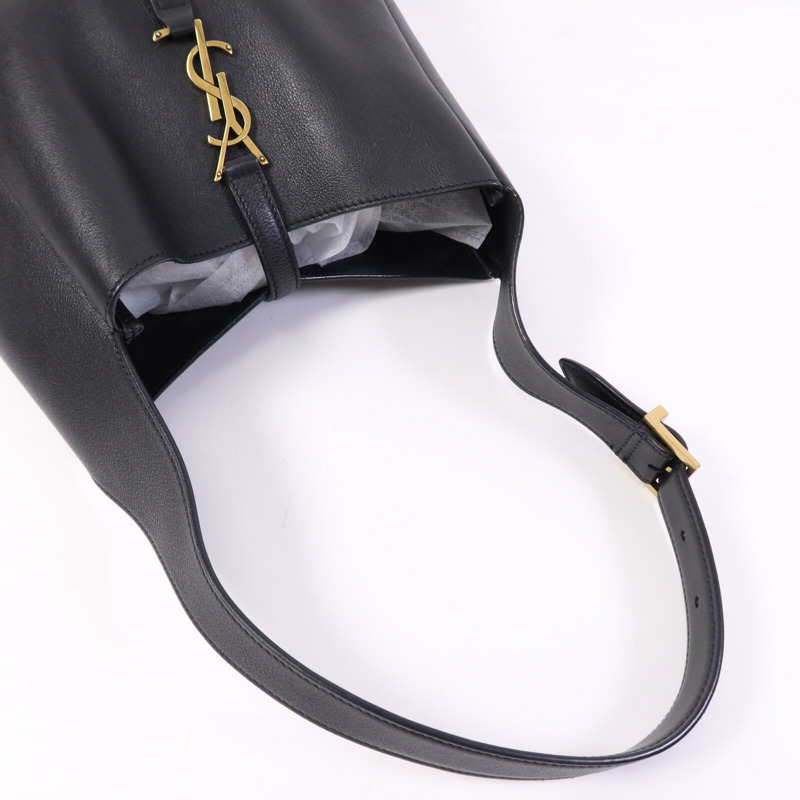 YVES SAINT LAURENT 牛皮皮革YSL LE5 Shoulder Bag金扣肩背袋-8