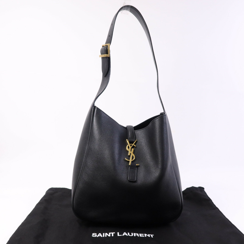 YVES SAINT LAURENT 牛皮皮革YSL LE5 Shoulder Bag金扣肩背袋-9