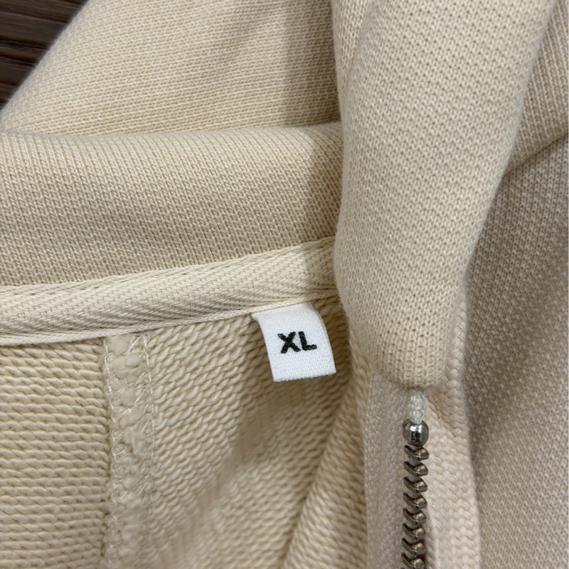 AMI米色刺繡連帽外套-2