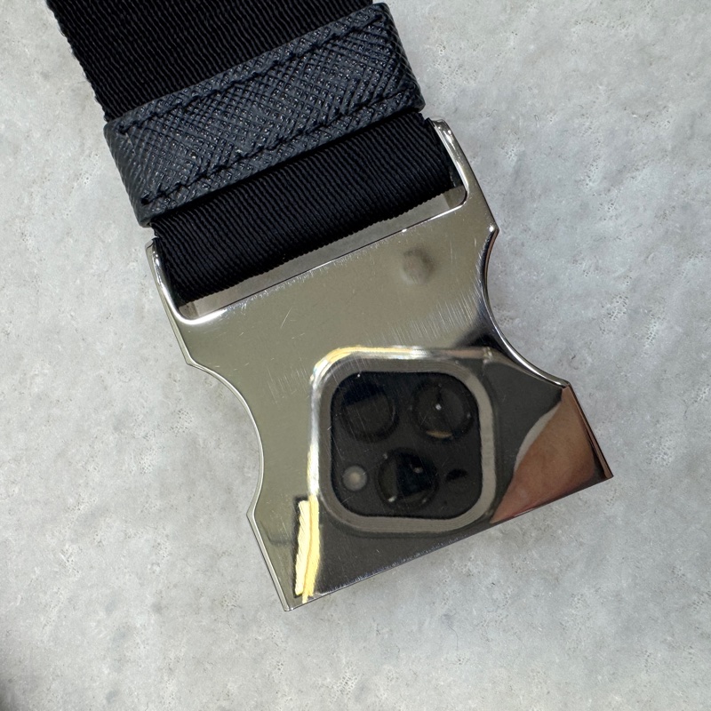 🆕普拉達Prada黑色Re-Nylon And Saffiano胸口腰包2VL977-18