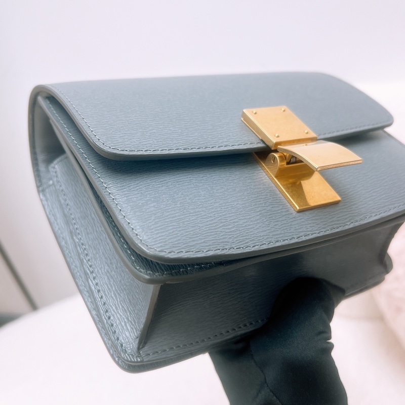 Celine box teen 水波紋 深灰色豆腐包-4