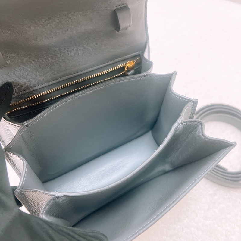 Celine box teen 水波紋 深灰色豆腐包-11