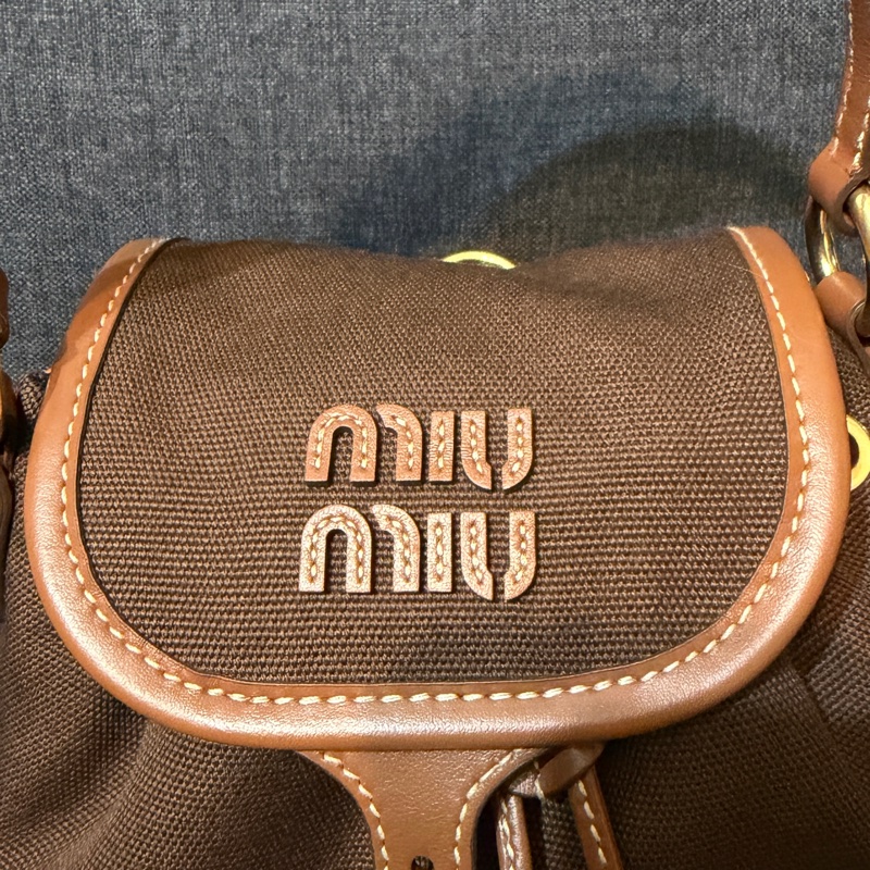 Miu Miu Canvas leather backpack 雙肩背包（小）-1