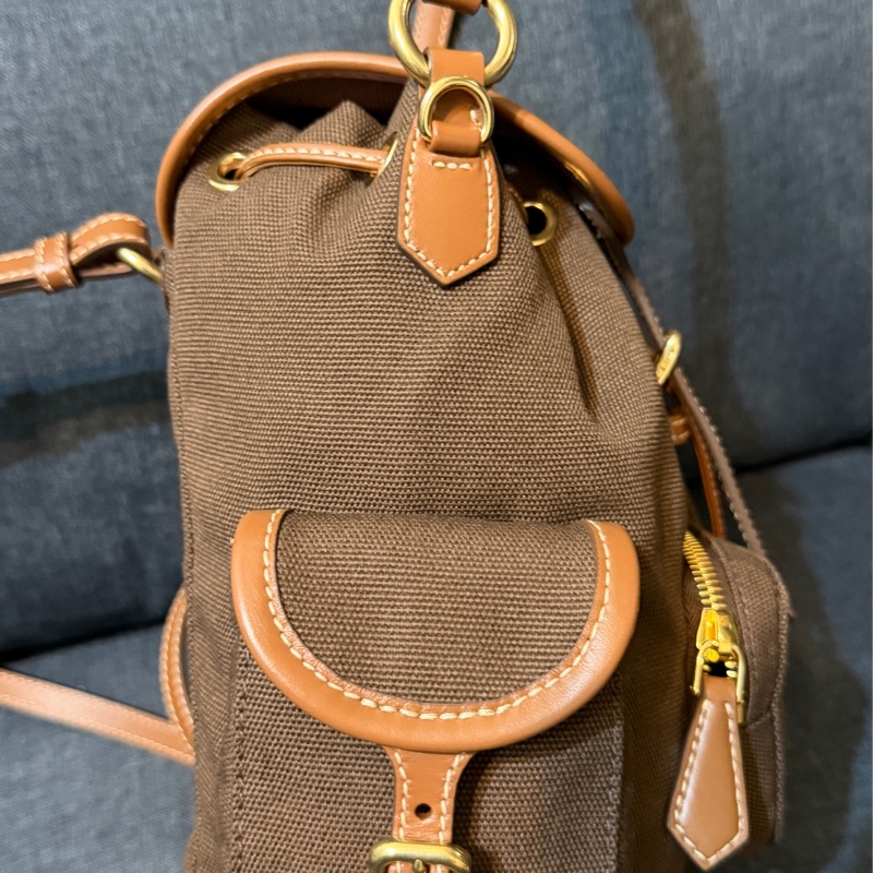 Miu Miu Canvas leather backpack 雙肩背包（小）-12