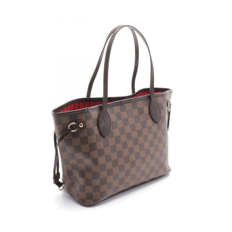 棕色 棋盤格帆布 Neverfull PM 托特包【LOUIS VUITTON LV 路易威登】 N51109-1