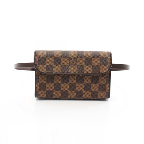 棕色 棋盤格帆布 Pochette Florentine 腰包【LOUIS VUITTON LV 路易威登】 N51856