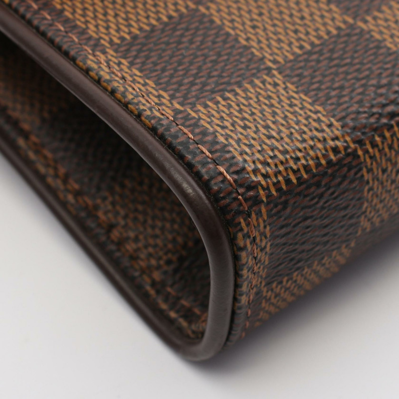 棕色 棋盤格帆布 Pochette Florentine 腰包【LOUIS VUITTON LV 路易威登】 N51856-5