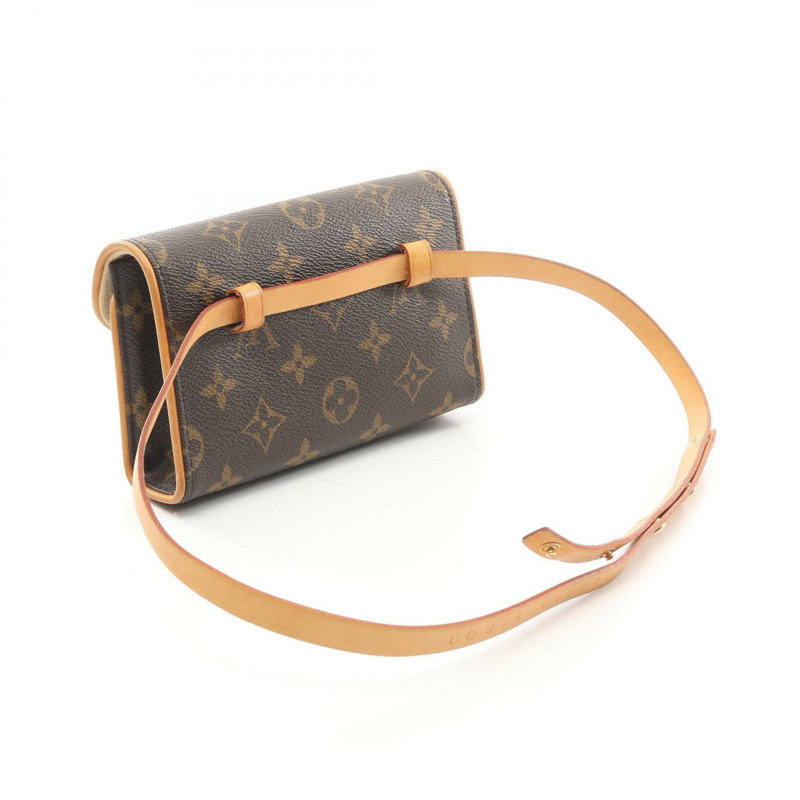 棕色 原花帆布 Pochette Florentine XS 腰包【LOUIS VUITTON LV 路易威登】  M51855-1