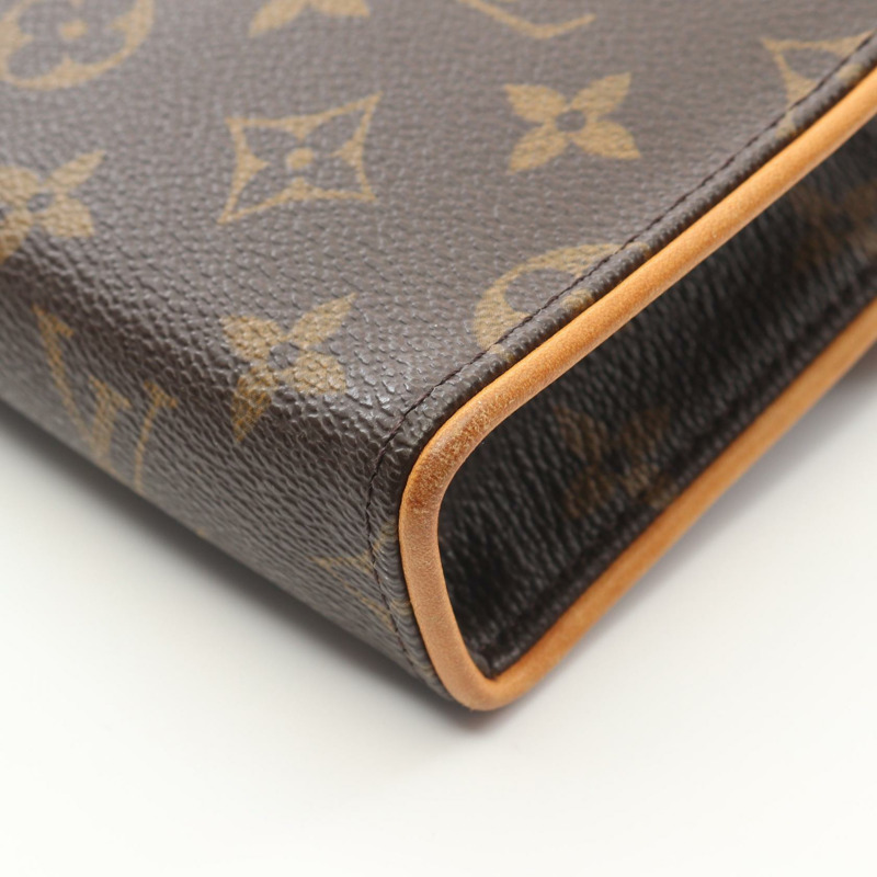 棕色 原花帆布 Pochette Florentine XS 腰包【LOUIS VUITTON LV 路易威登】  M51855-7