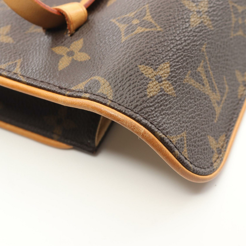 棕色 原花帆布 Pochette Florentine XS 腰包【LOUIS VUITTON LV 路易威登】  M51855-8