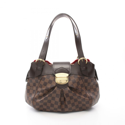 棕色 棋盤格帆布 Sistina PM 肩背包【LOUIS VUITTON LV 路易威登】 N41542