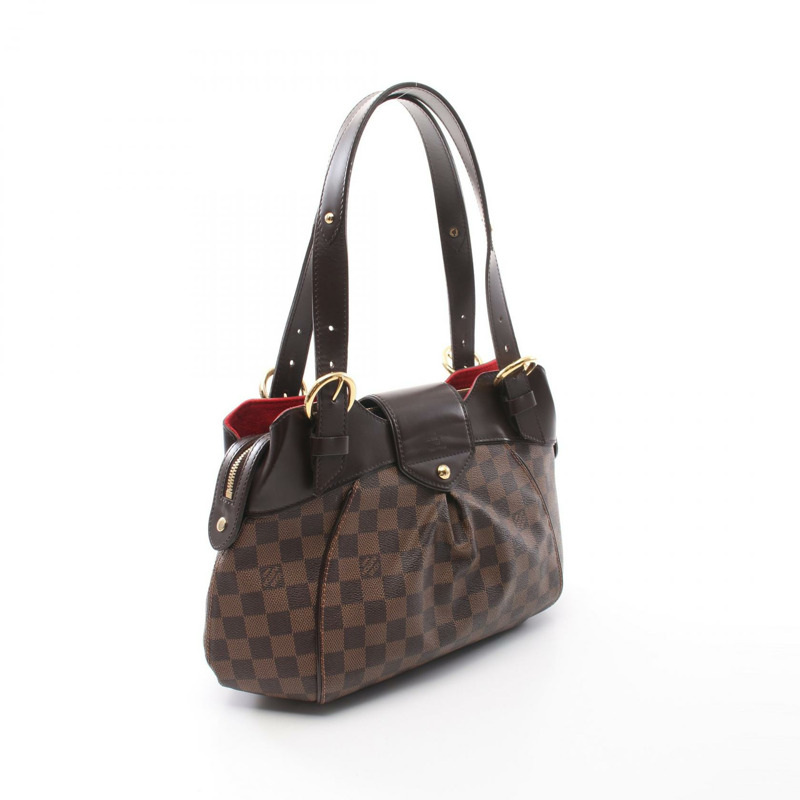 棕色 棋盤格帆布 Sistina PM 肩背包【LOUIS VUITTON LV 路易威登】 N41542-1