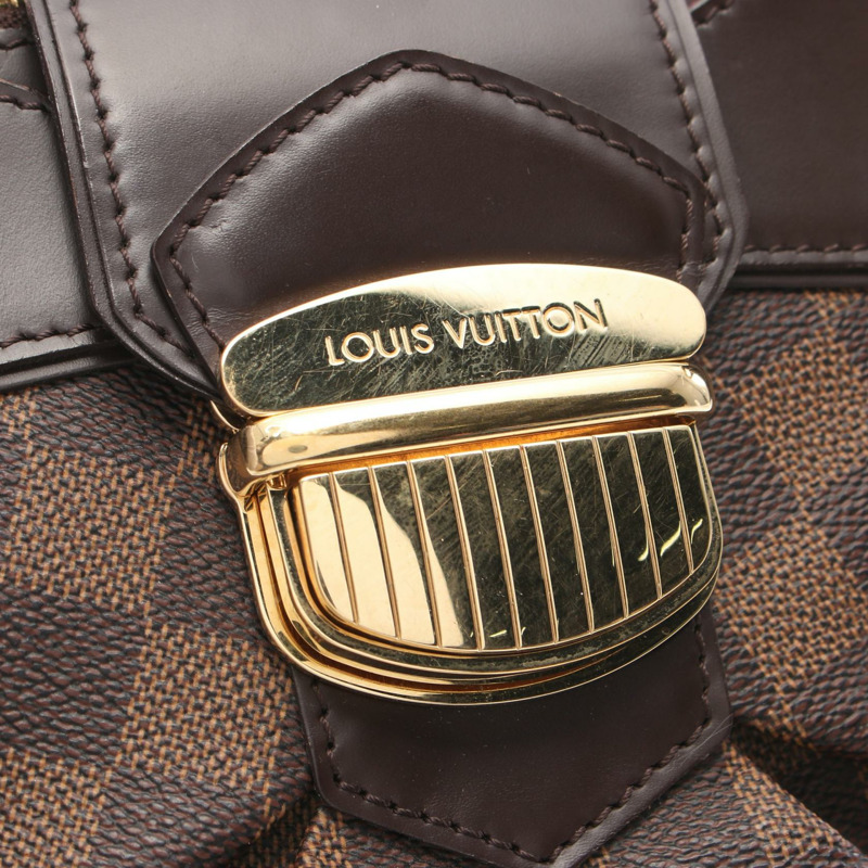 棕色 棋盤格帆布 Sistina PM 肩背包【LOUIS VUITTON LV 路易威登】 N41542-9