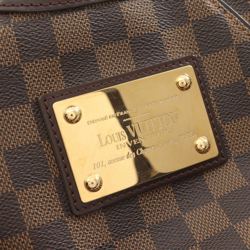 棕色 棋盤格帆布 Thames PM 肩背包【LOUIS VUITTON LV 路易威登】 N48180-7