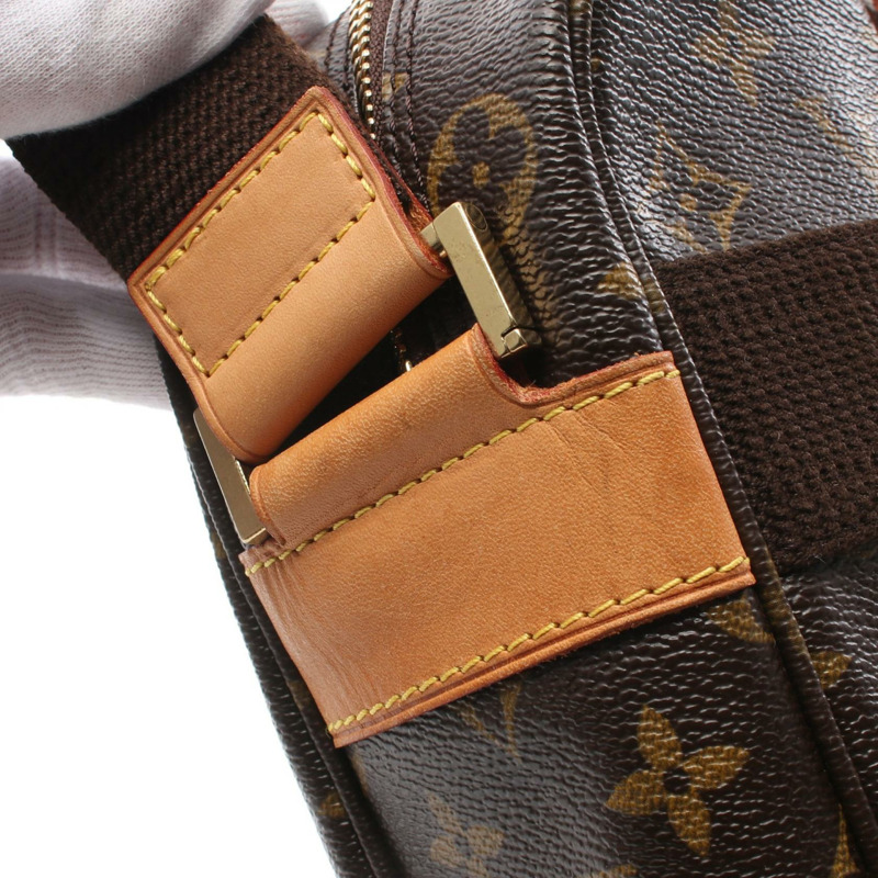 棕色 原花帆布 Sac Bosphore 公事包 肩背包【LOUIS VUITTON LV 路易威登】 M40043-8