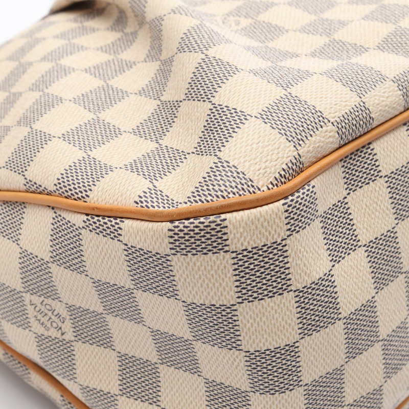 白色 棋盤格帆布 Siracusa MM 肩背包【LOUIS VUITTON LV 路易威登】 N41112-5