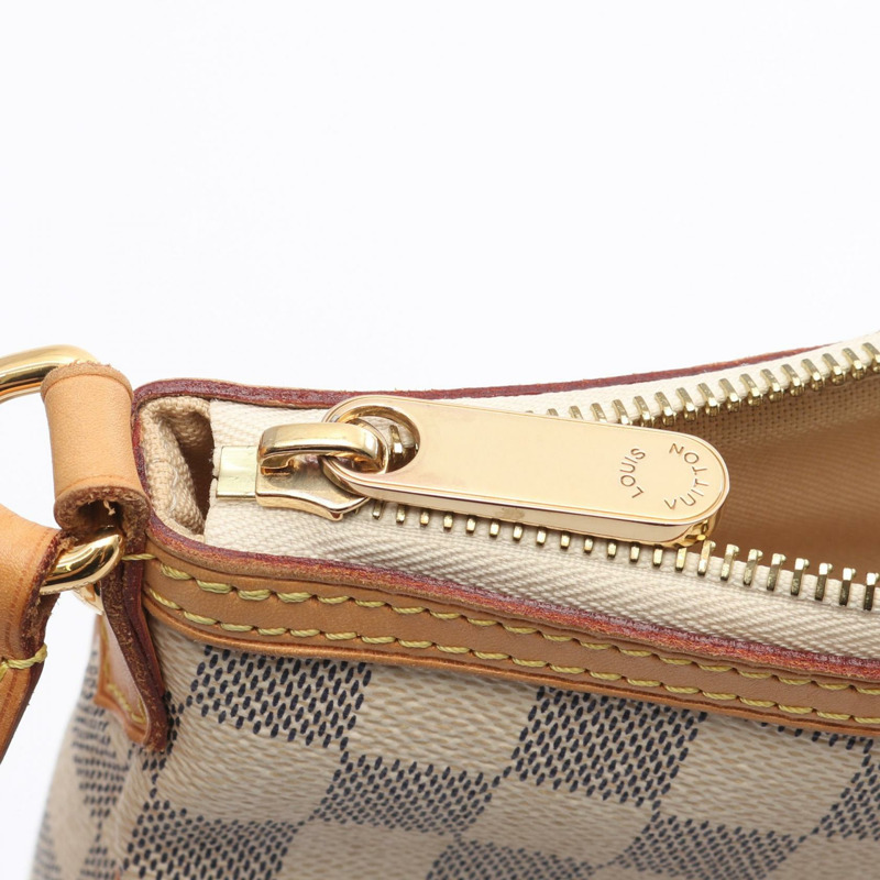 白色 棋盤格帆布 Siracusa MM 肩背包【LOUIS VUITTON LV 路易威登】 N41112-13