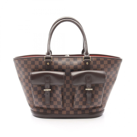 棕色 棋盤格帆布 Manosque GM 托特包【LOUIS VUITTON LV 路易威登】 N51120