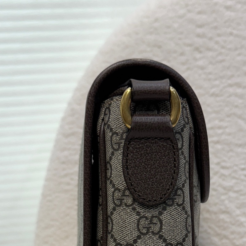 古馳男生郵差包GUCCI原花Ophidia GG Supreme Tender帆布郵差包761741-14