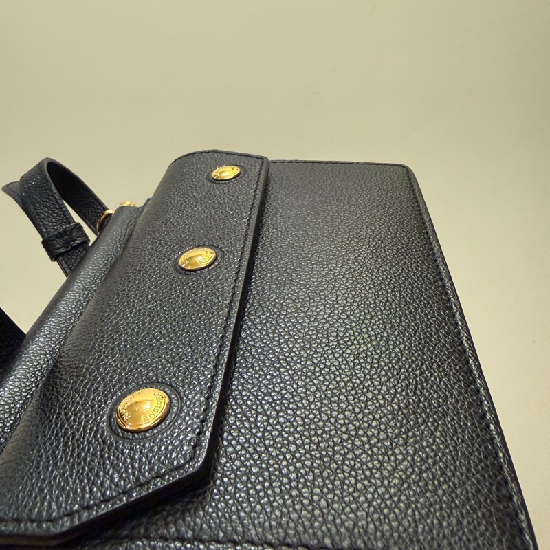 BURBERRY Baby Title Bag 牛皮製 全黑經典款-9