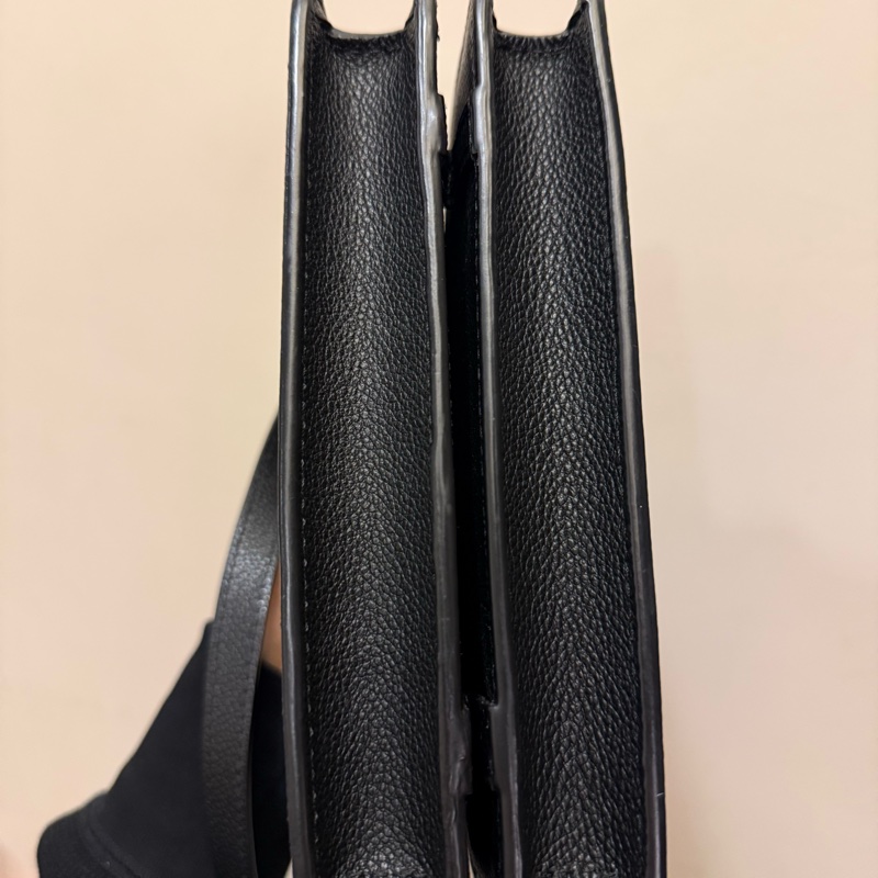 BURBERRY Baby Title Bag 牛皮製 全黑經典款-12