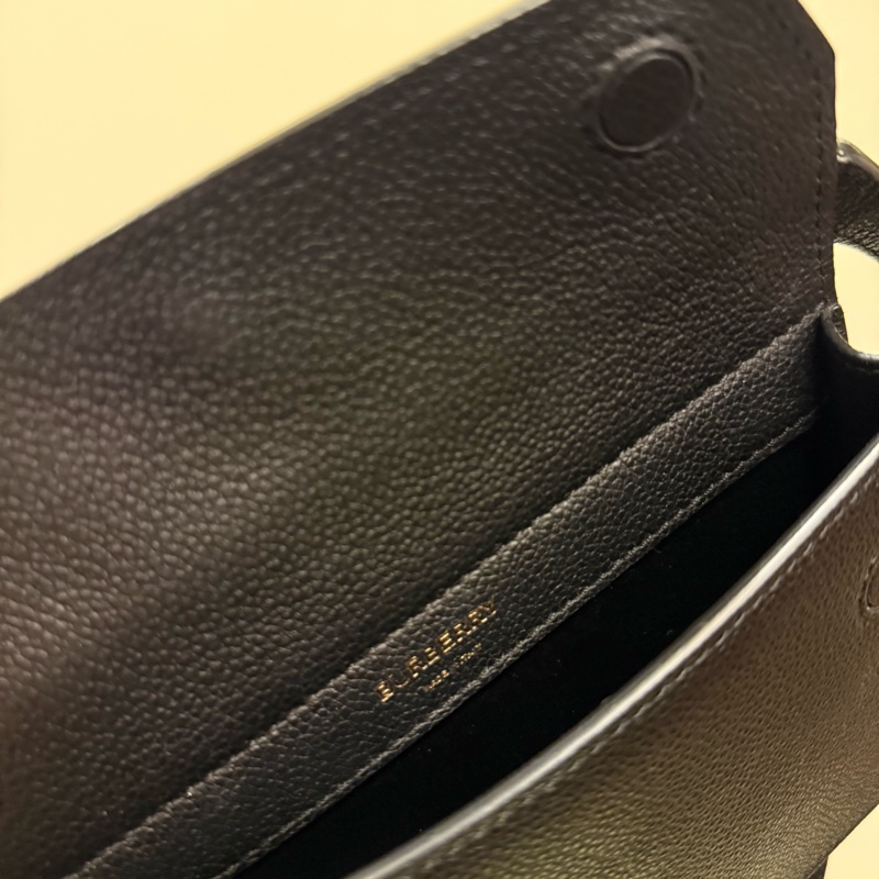 BURBERRY Baby Title Bag 牛皮製 全黑經典款-16