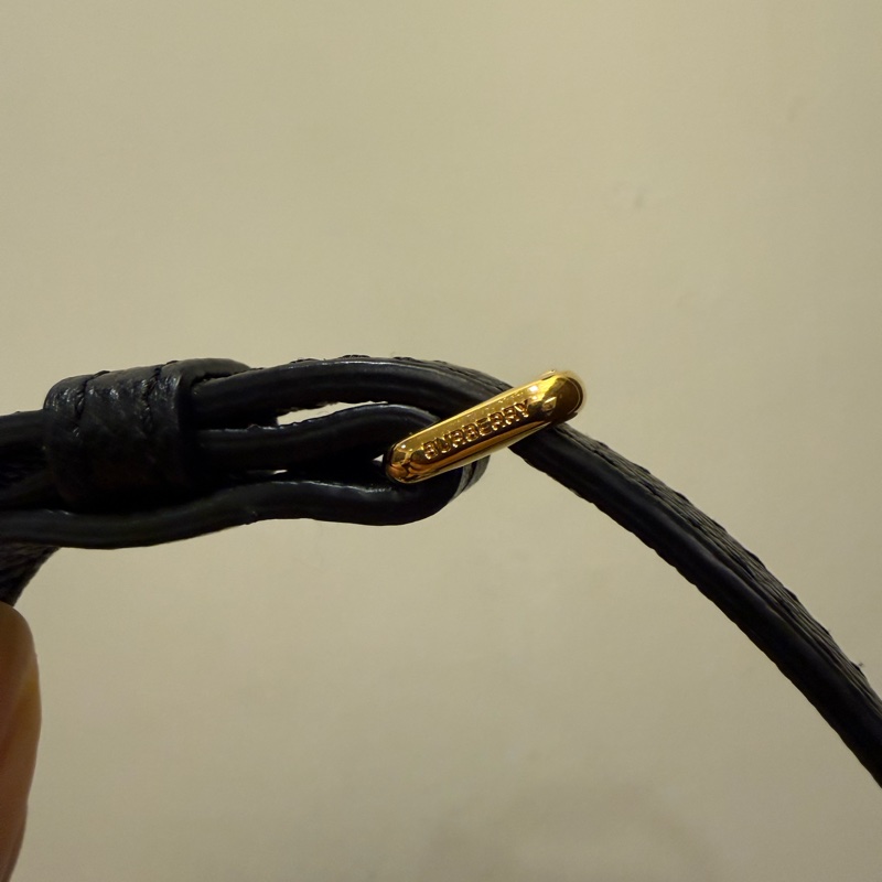 BURBERRY Baby Title Bag 牛皮製 全黑經典款-27