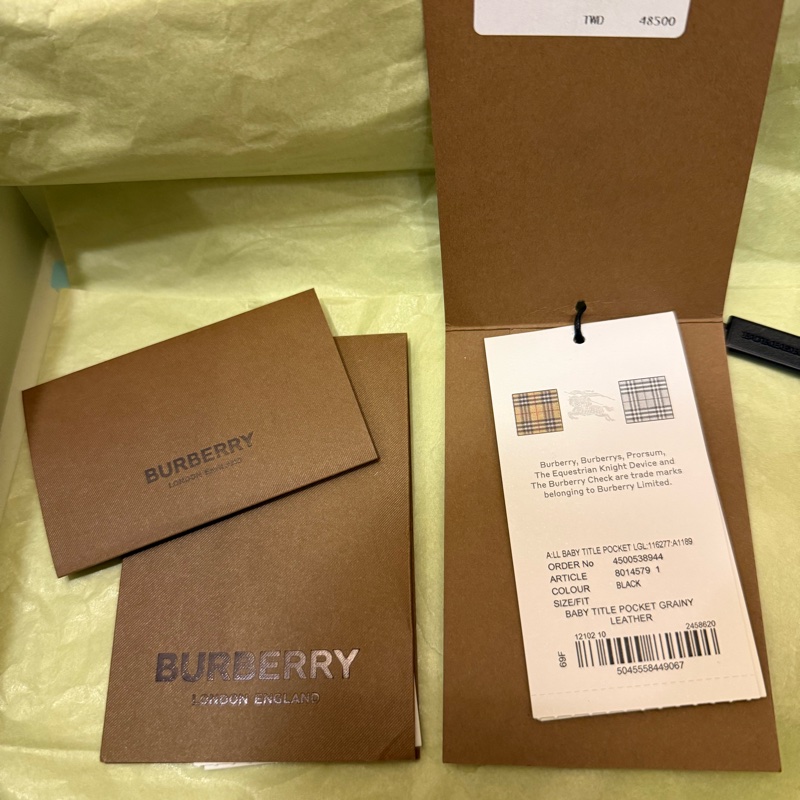 BURBERRY Baby Title Bag 牛皮製 全黑經典款-28