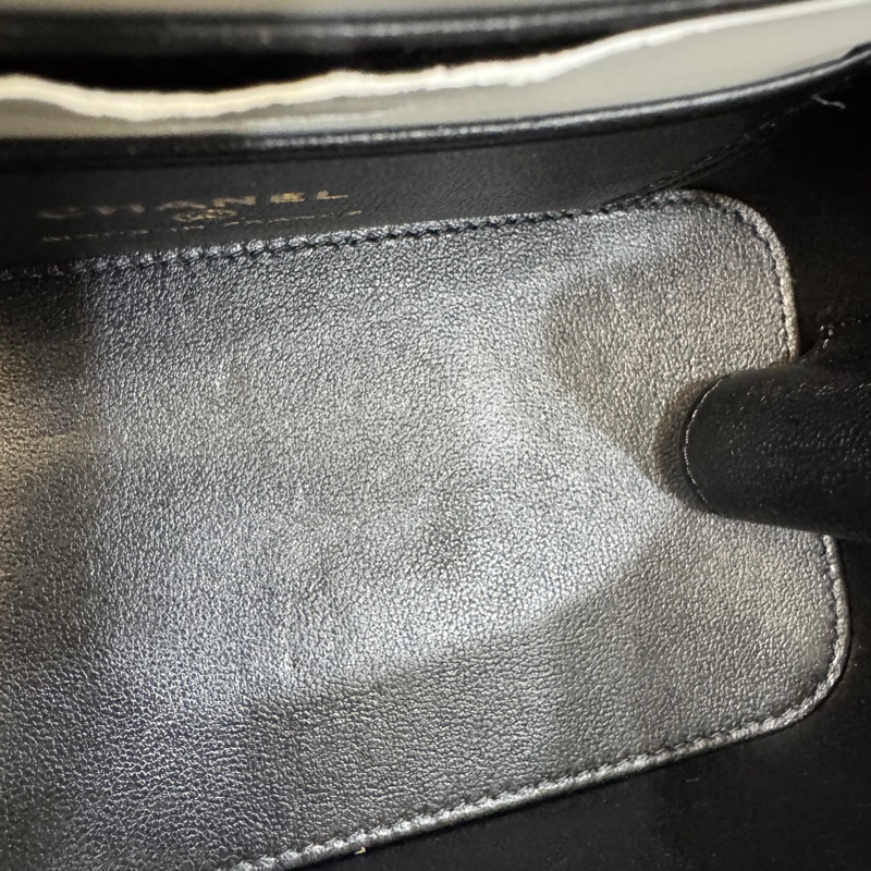 稀有提把款🥨香奈兒化妝盒Chanel黑金羊皮手提長盒子AP2199-14