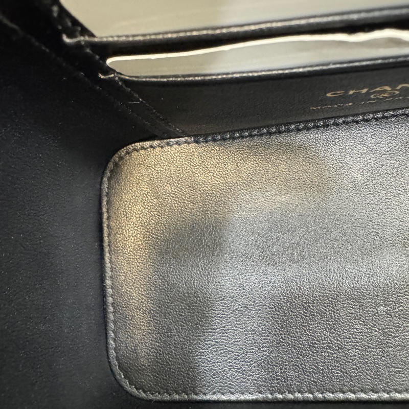 稀有提把款🥨香奈兒化妝盒Chanel黑金羊皮手提長盒子AP2199-15