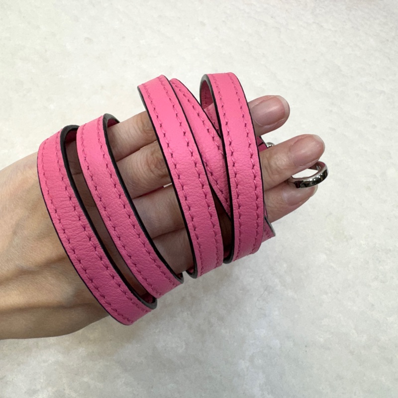 羅伊威Loewe 粉色牛皮mini puzzle幾何手提斜背包-27