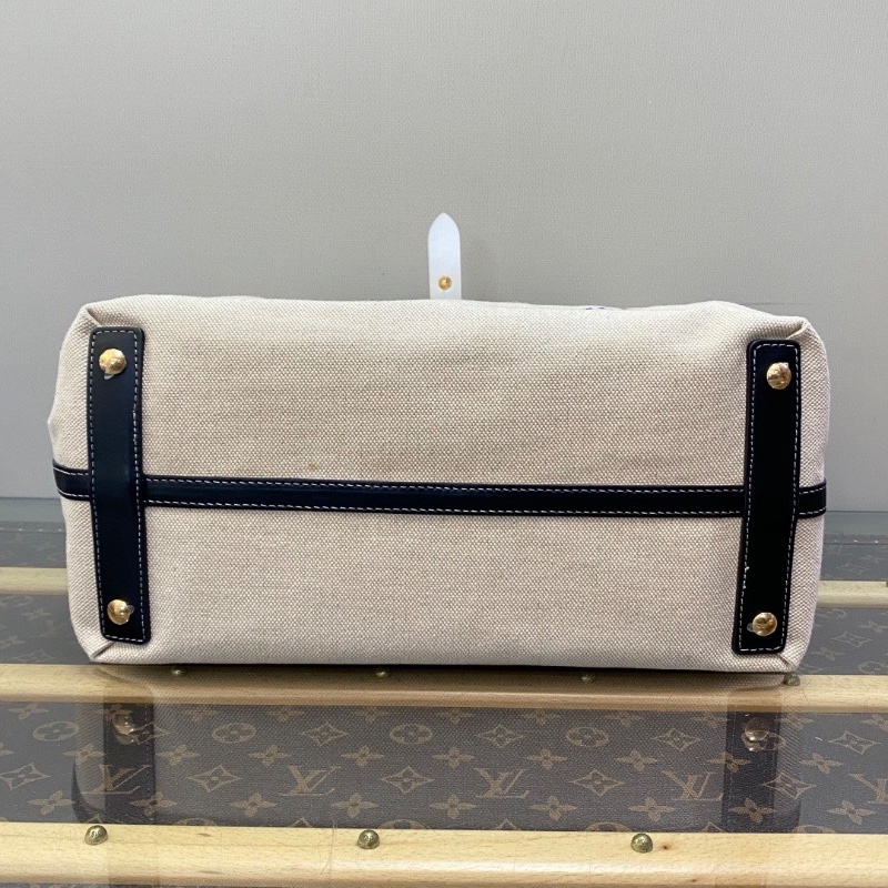 BURBERRY 帆布拼皮撞色 子母手提腋下托特包35*25*17 98新配件塵袋-4