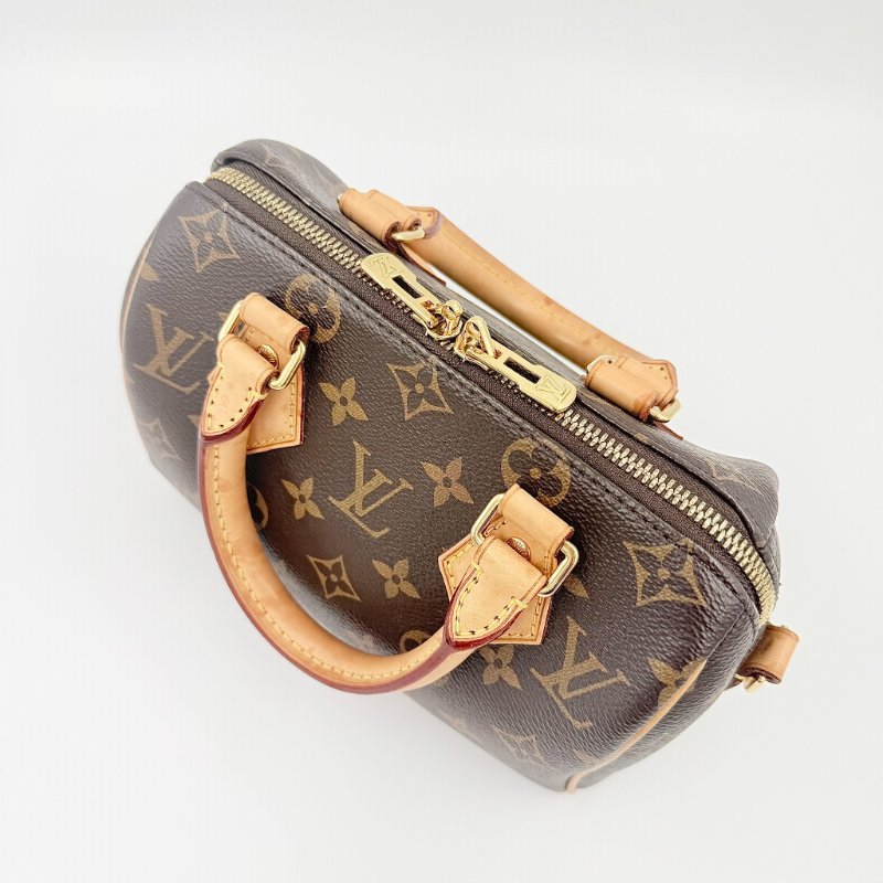 Louis Vuitton -原花Speedy Bandoulière 手提肩側背包 ╻20cm-6