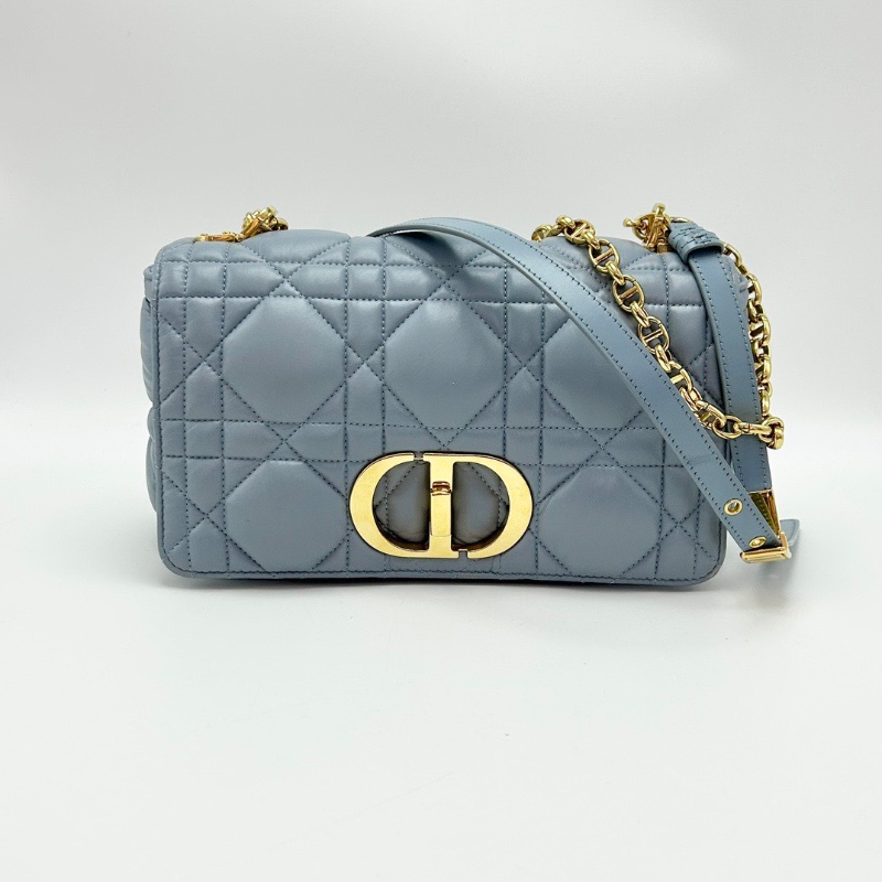 DIOR 藍金Caro中號肩背斜背包25*15*8.5 98新配件塵袋-1