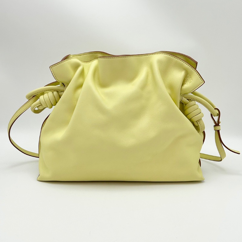 LOEWE 黃色Flamenco肩背斜背福袋包29.5*23*9 98新配件塵袋-1