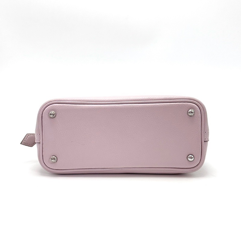 HERMES 夢幻紫銀扣保齡球 mini手提肩背斜背包19*14*7.5 99新配件盒子塵袋-4