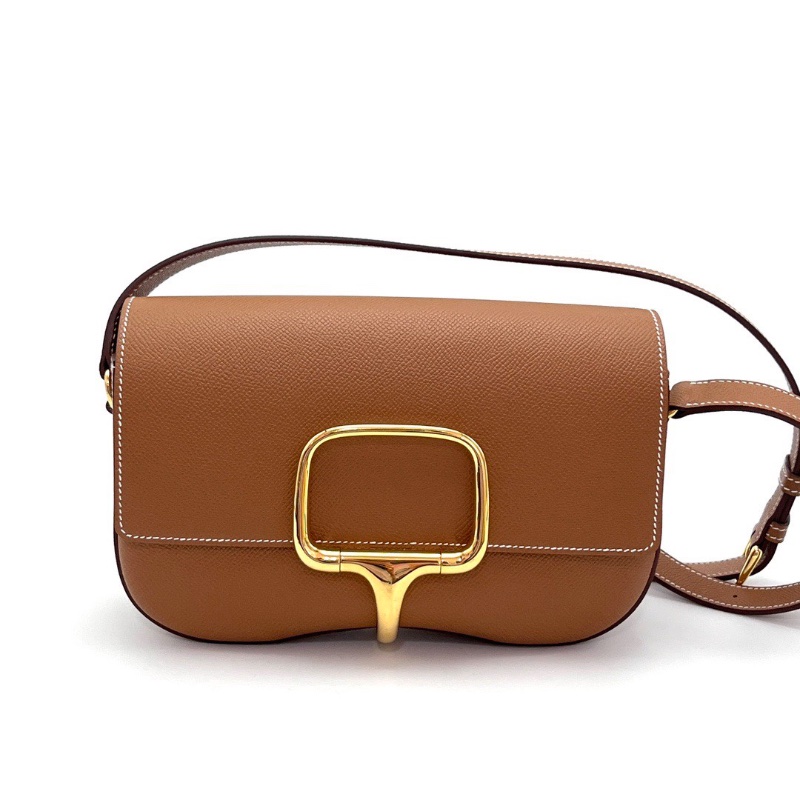 HERMES金棕金肩背斜背屁股包22*14*6 99新配件塵袋-1