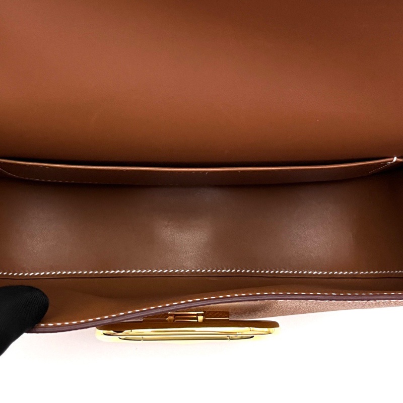 HERMES金棕金肩背斜背屁股包22*14*6 99新配件塵袋-2