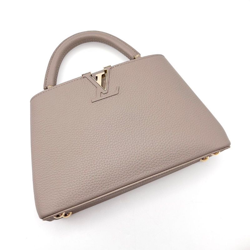 LV 大象灰金扣CapucinesBB 手提肩背斜背包芯片款27*18*9 99新配件塵袋-5