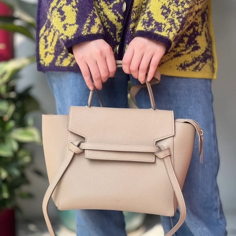 CELINE灰金中號斜背手提包24*20*13 98新配件塵袋