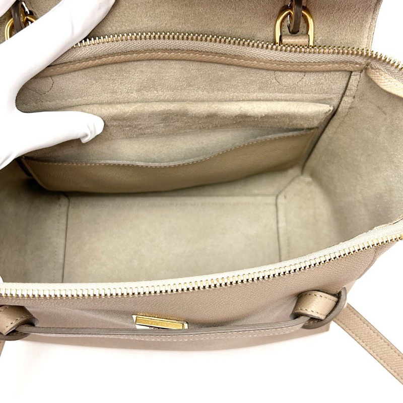 CELINE灰金中號斜背手提包24*20*13 98新配件塵袋-2