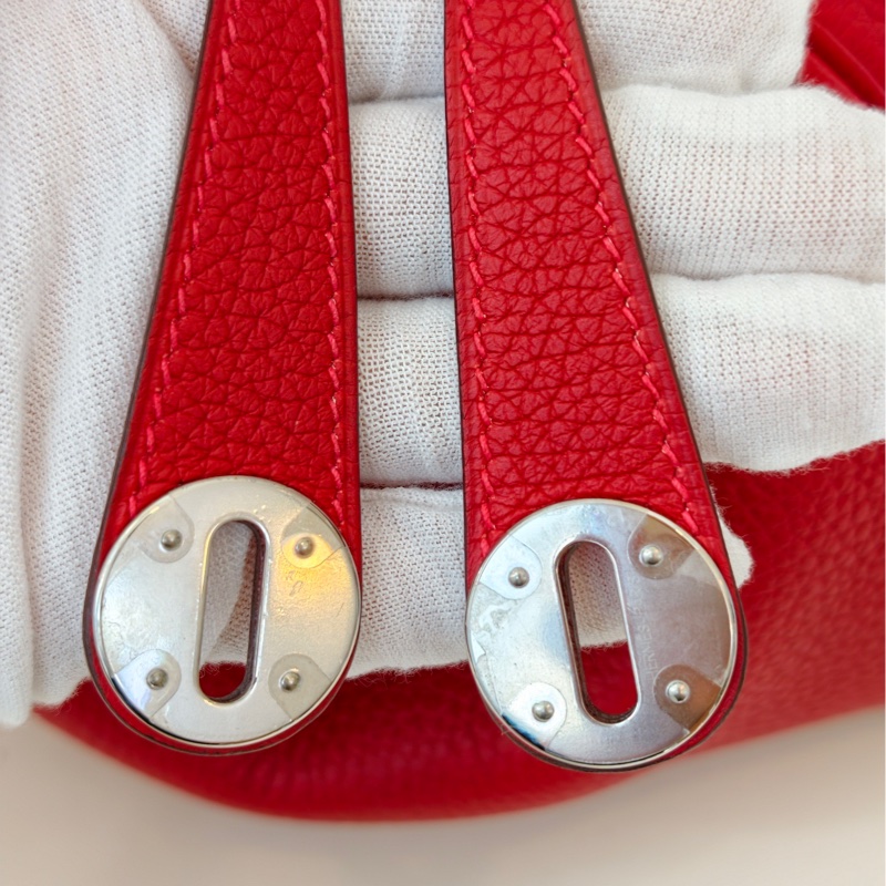 Hermes 愛馬仕 lindy 26 紅色 C刻-9
