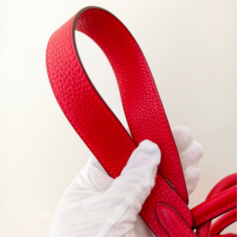 Hermes 愛馬仕 lindy 26 紅色 C刻-11