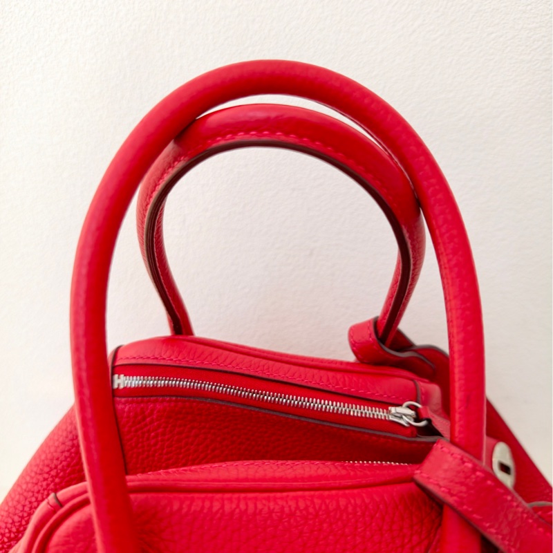 Hermes 愛馬仕 lindy 26 紅色 C刻-13