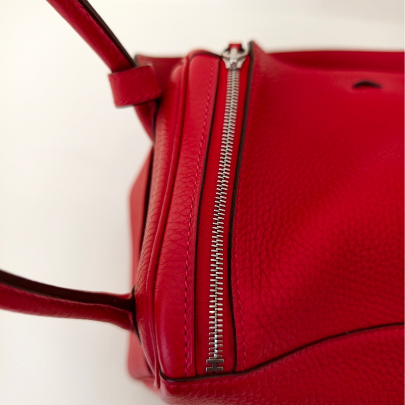Hermes 愛馬仕 lindy 26 紅色 C刻-14