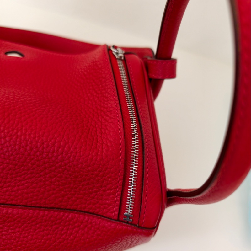 Hermes 愛馬仕 lindy 26 紅色 C刻-15